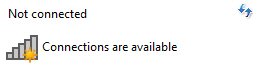 Windows 7 confirming that you are not connected to any wireless network